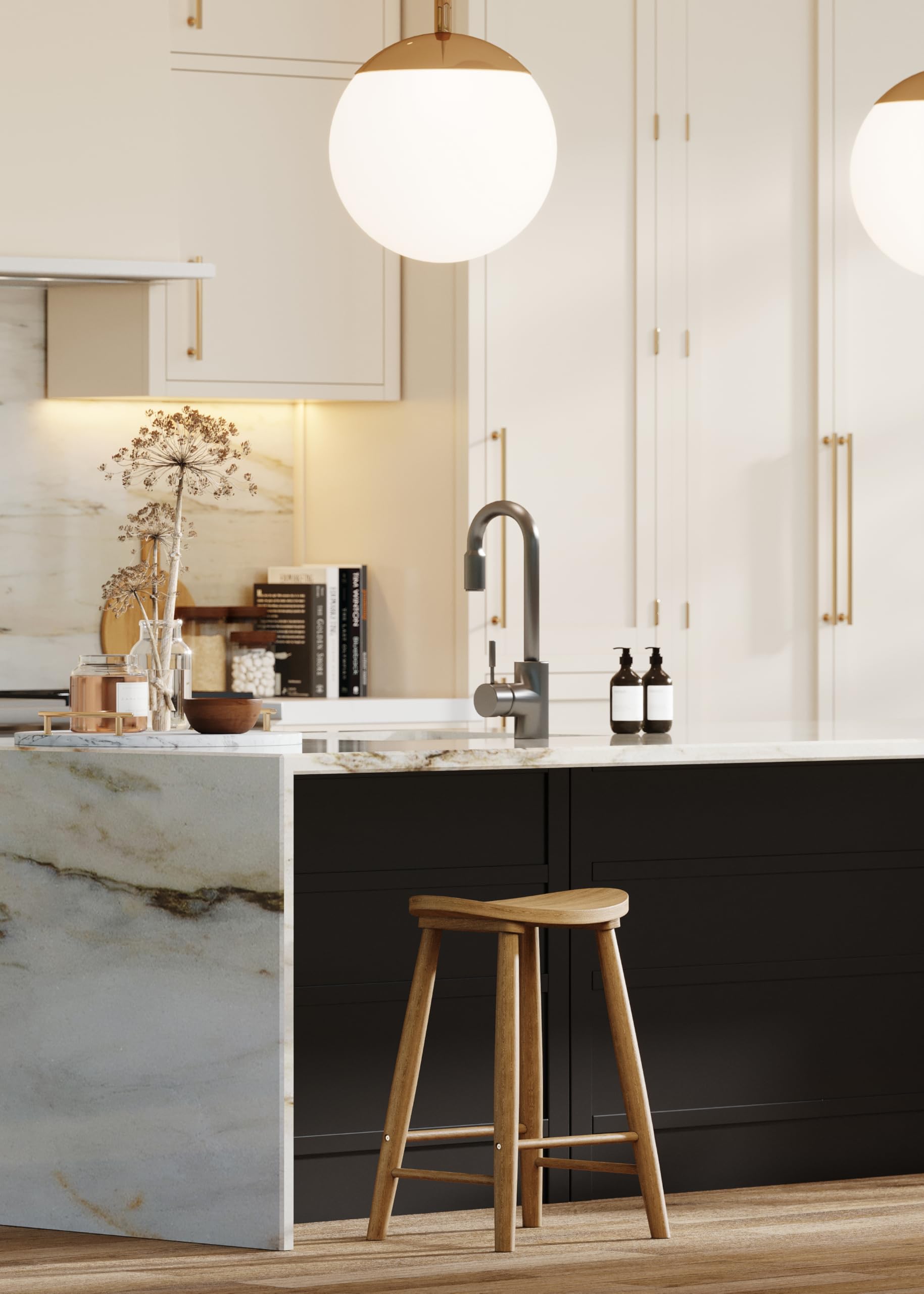 Modern Farmhouse Wood Bar Stool - 26