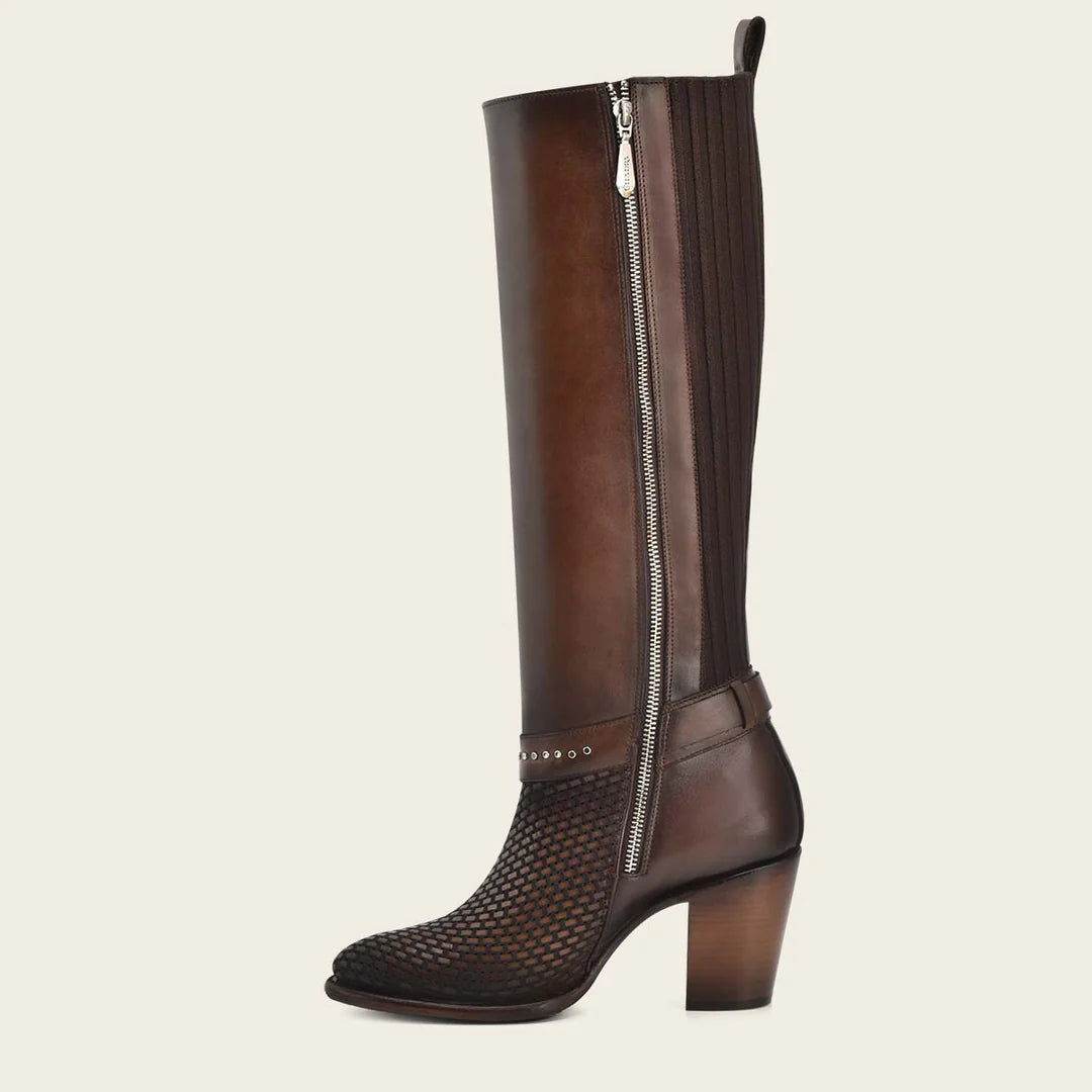 **Cuadra Brown Western Cowgirl Leather Boots for Women – Stylish & Comfortable Riding Boots for Country, Rodeo & Everyday Wear**