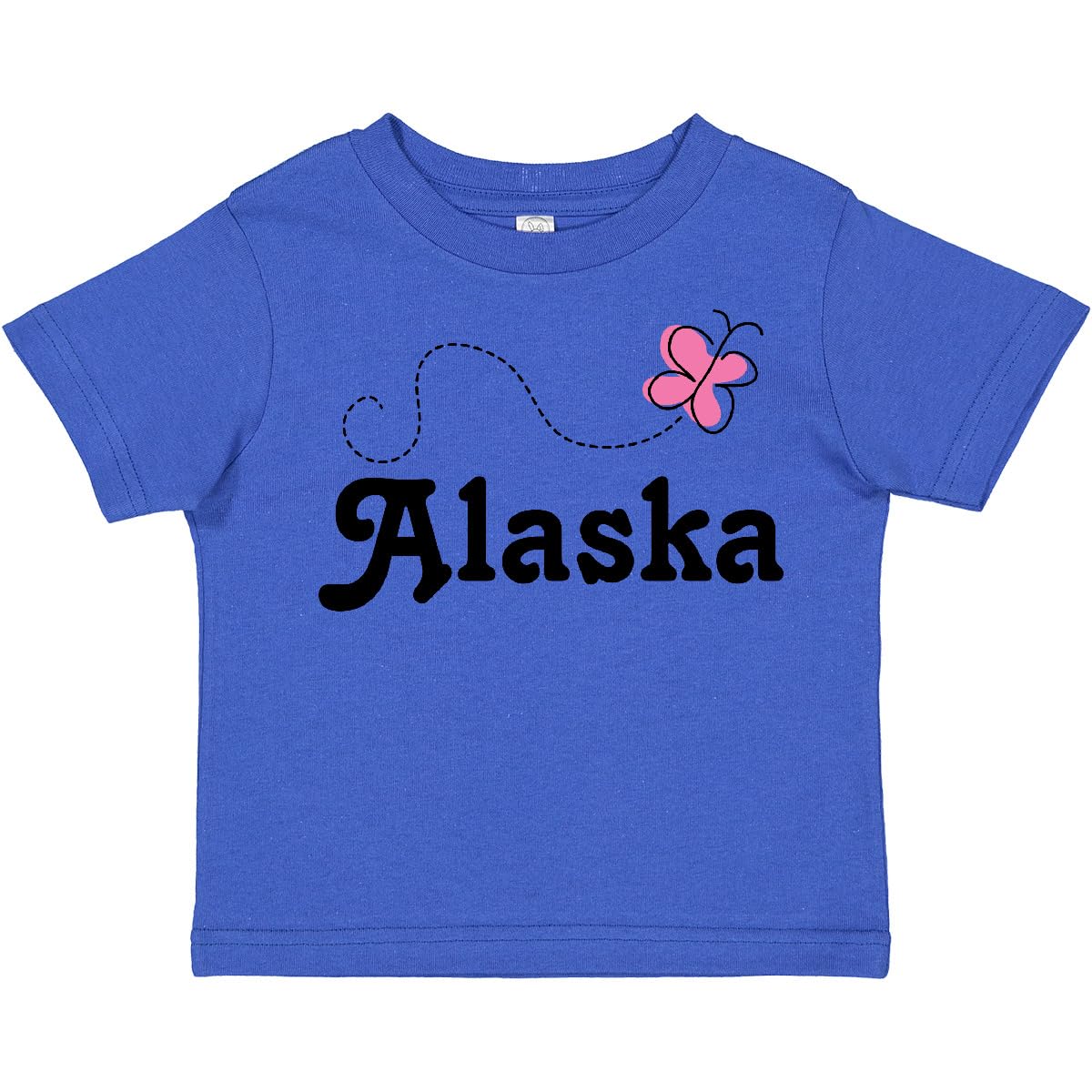 Inktastic Alaska Butterfly Toddler T-Shirt - Cute Butterfly Graphic Tee for Baby Girls & Boys - Soft Cotton Kids Shirt for Playdates, Daycare & Family Outings
