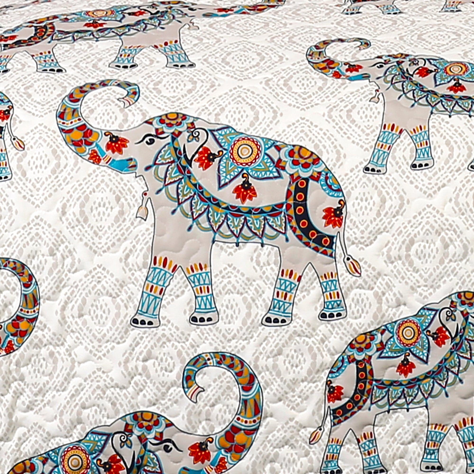 Hati Elephants Sherpa Blanket - Soft & Cozy Flannel Throw for Couch, Bed, and Travel - Perfect for Home Decor, Gifts, and Winter Warmth