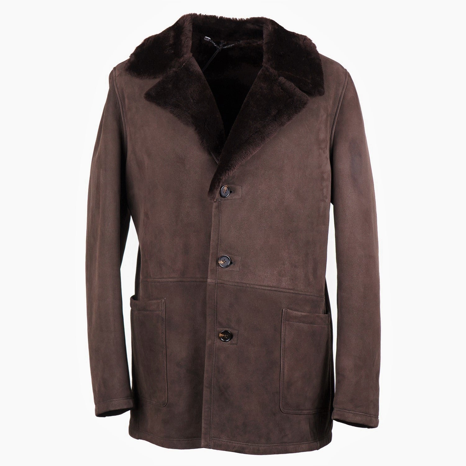 Premium Shearling Leather Mountain Coat for Men & Women - Warm Winter Jacket for Outdoor Adventures, Hiking & Skiing
