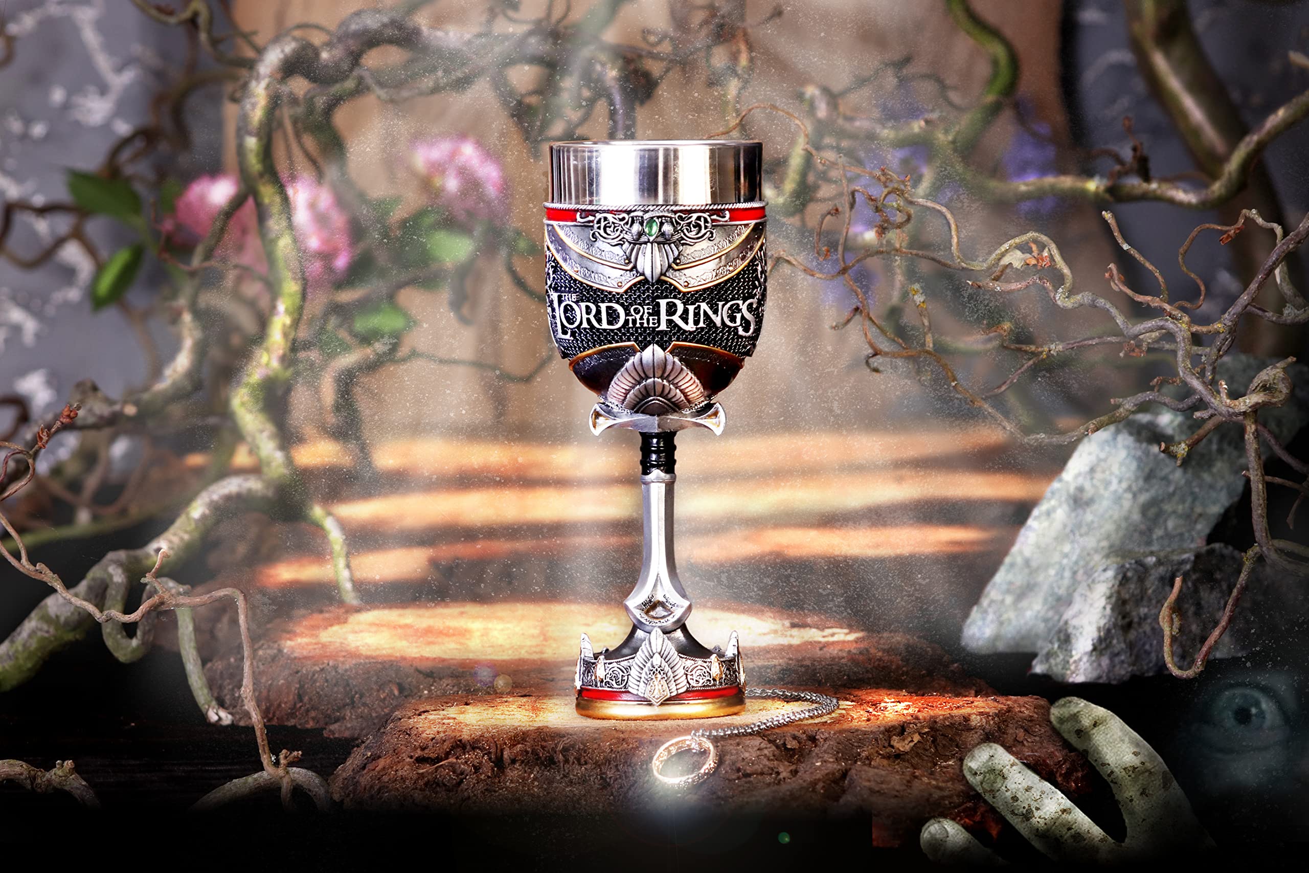 Nemesis Now Lord of the Rings Goblet - Hand-Painted Aragorn Themed Collectible Drinking Cup for LOTR Fans | Perfect for Fantasy Parties, Movie Nights & Themed Home Decor