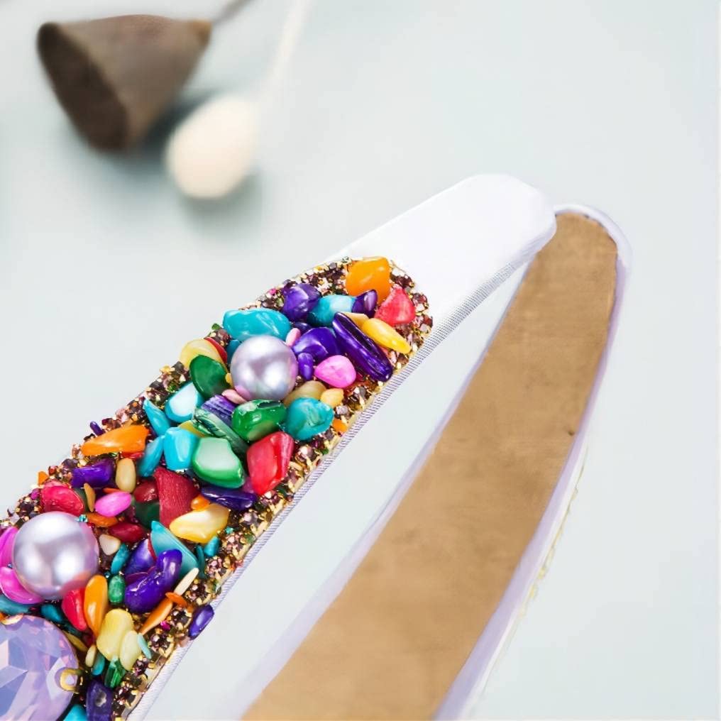 Elegant Crystal Rhinestone Baroque Headband for Women - Stylish Party Hair Accessory in Candy Colors (Purple) - Perfect for Weddings, Prom, and Special Occasions