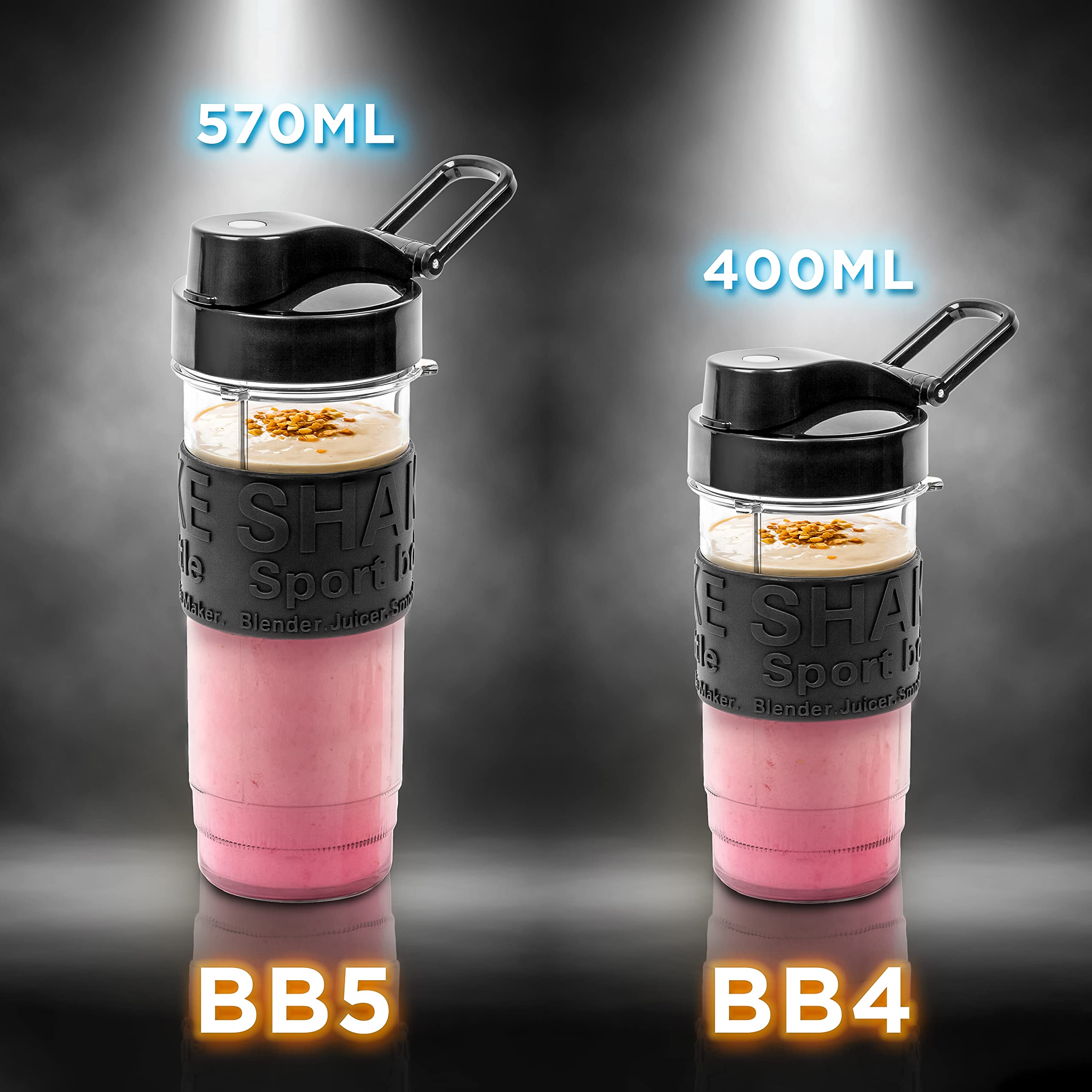 Duronic Blender Spare Bottle 400ml BB4 | BPA-Free Replacement Water Bottle for Duronic BL530 & BL540 Blenders | Perfect for Smoothies, Protein Shakes | Camping, Gym, Travel & Hiking Essential