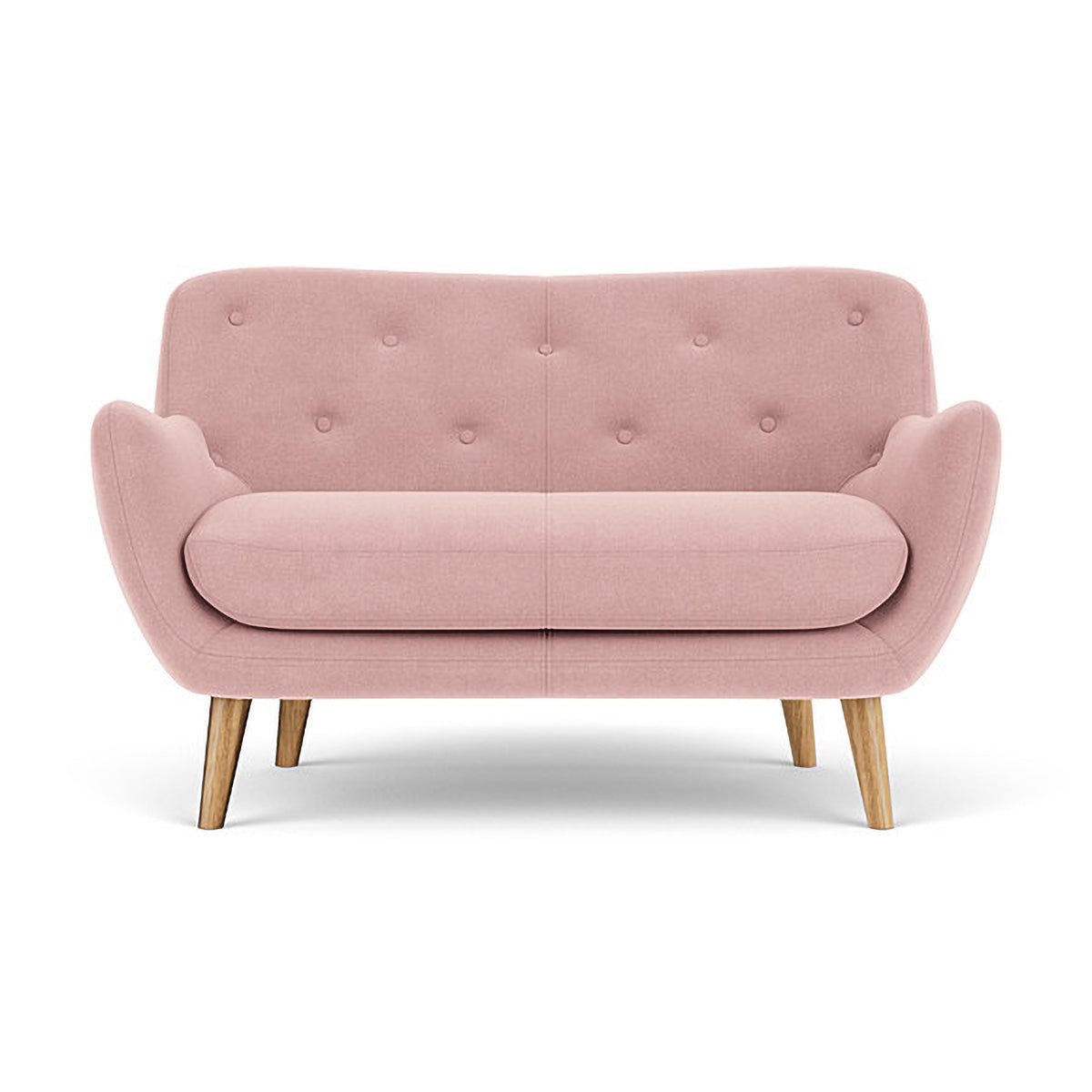 Herman Fabric 2 Seater Sofa - Modern Living Room Couch for Small Spaces, Apartment & Home Decor - Comfortable Loveseat with Soft Upholstery for Relaxing, Entertaining & Cozy Lounging