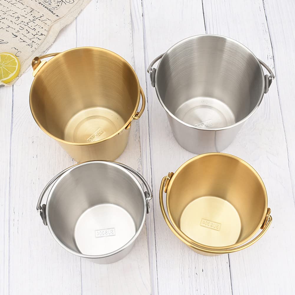 Stainless Steel Ice Bucket with Handles - 1000ML Portable Cooler for Chips, Snacks & Drinks - Perfect for Parties, Bars, Home & Outdoor Gatherings