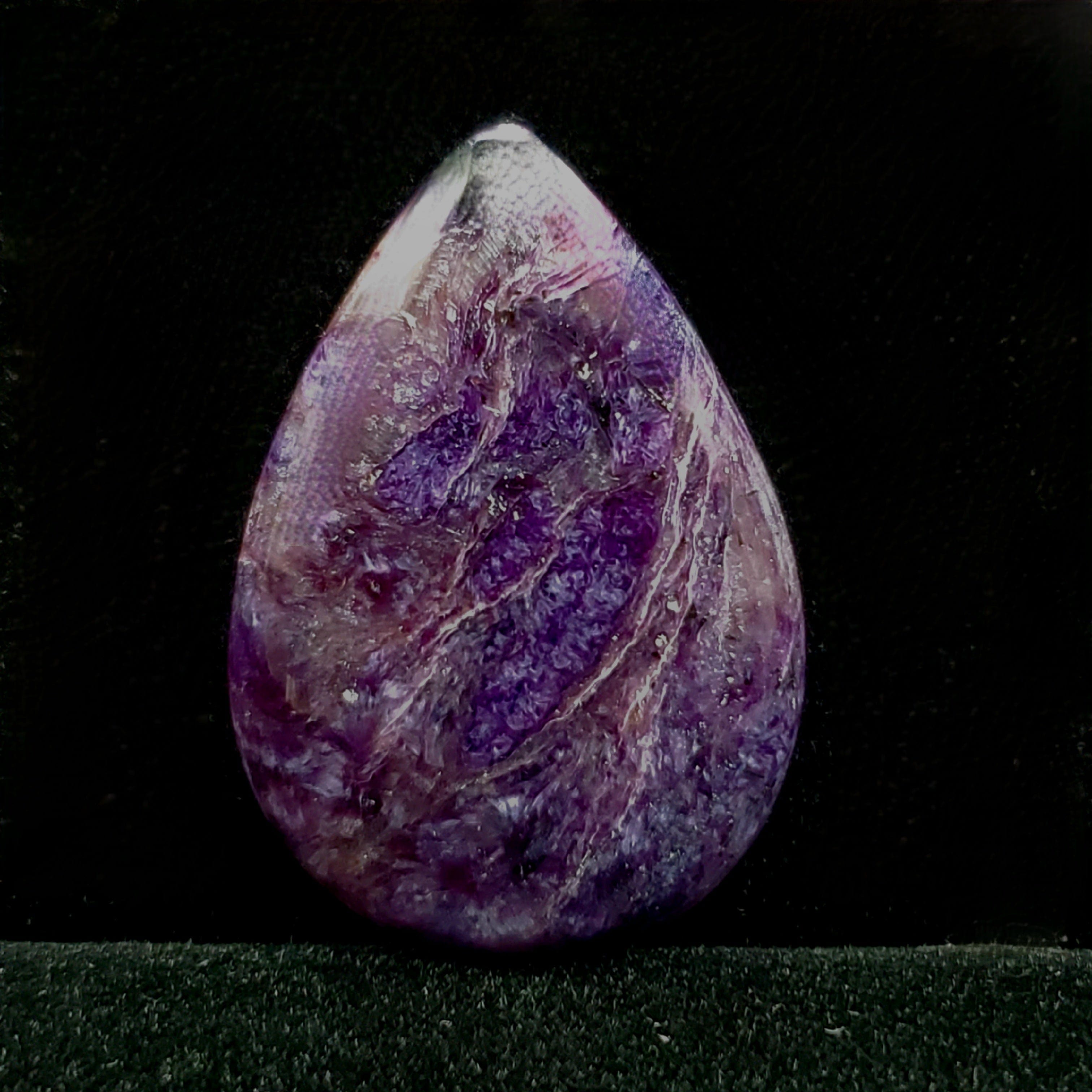 Natural Charoite Cabochon Stone - High Quality Purple Gemstone for Jewelry Making, Healing Crystals & Meditation - Perfect for Rings, Pendants & Bracelets
