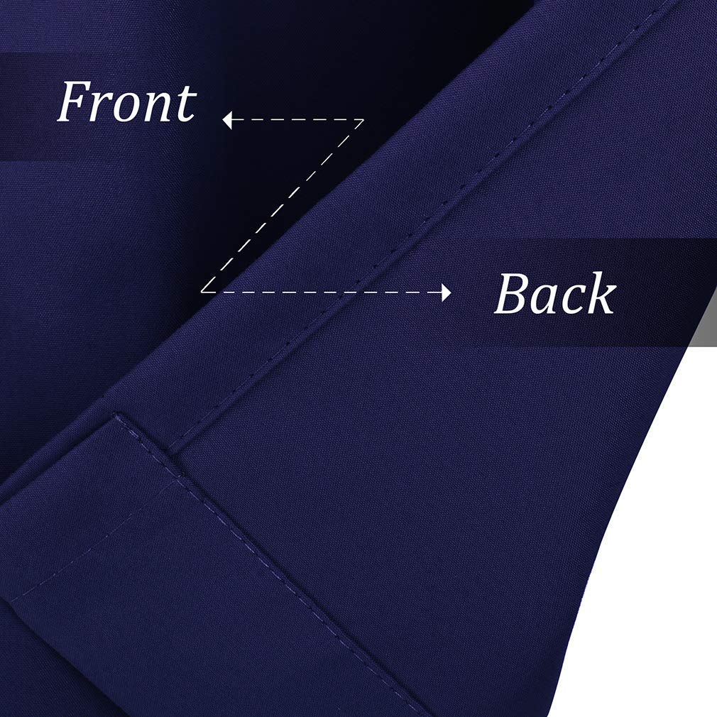 Valea Home Blackout Curtains for Small Windows - Navy Blue Room Darkening Short Curtains (30x24 Inch, 2 Panels) with Rod Pocket - Perfect for Bedroom, Kitchen & Home Decor