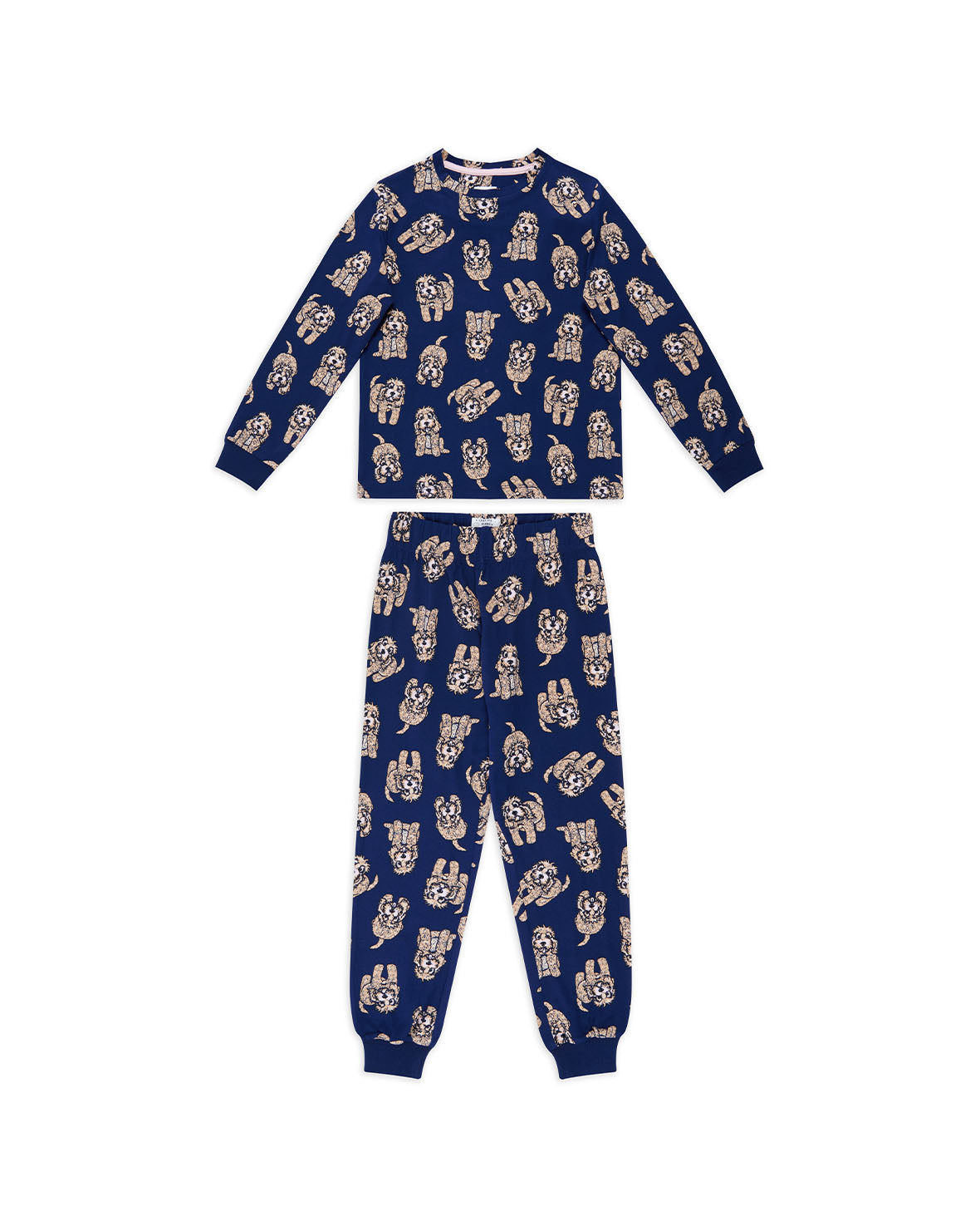 **Cute Cockapoo Print Kids Pajama Set - Soft & Comfortable Long Sleeve Pajamas for Boys & Girls - Perfect for Bedtime, Sleepovers & Cozy Nights**