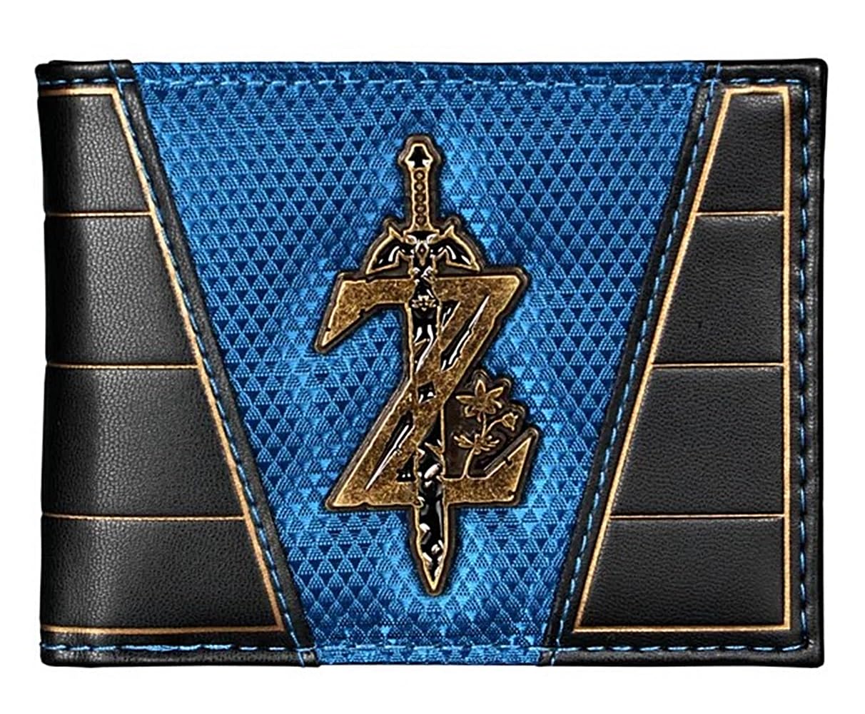 TCB Creations Zelda Hyrule Sword Logo Men's Bifold Wallet - Perfect Gift for Gamers & Collectors | Durable Leather Wallet for Everyday Use & Cosplay