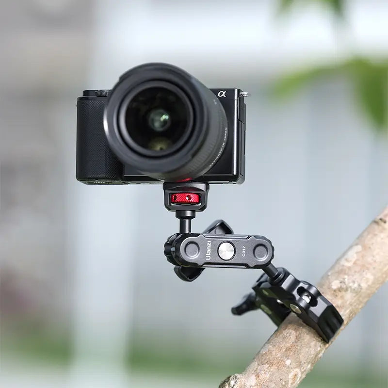 Ulanzi CO17 Super Clamp with Dual Ballhead Magic Arm C046GBB1 - Heavy Duty Camera Mount for DSLR, Mirrorless, GoPro - Perfect for Vlogging, Photography & Studio Setup