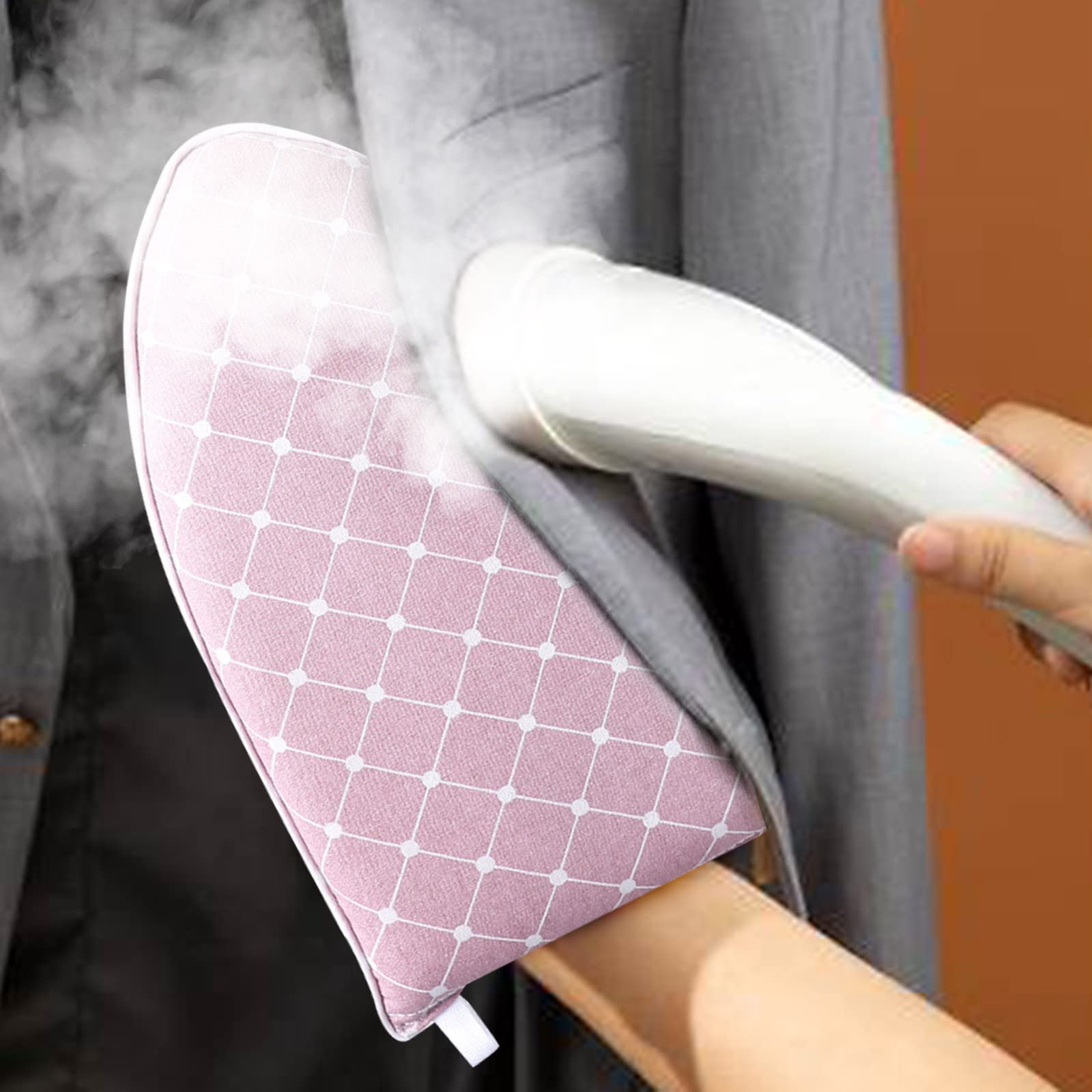 Heat Resistant Garment Steamer Gloves - Anti Steam Ironing Mitt for Clothes, Silver Garment Steamer Accessories | Perfect for Professional Use, Home Ironing & Christmas Gifts (Pink)