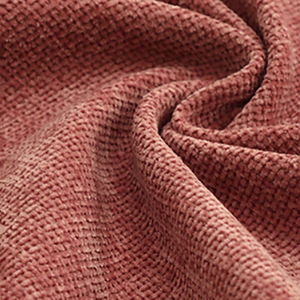 Velvet Sofa Cover for 3 Cushion Couch - Soft Non-Slip Furniture Protector, Cozy Solid Pink Throw Blanket for Armchair - Perfect for Living Room, Bedroom & Home Decor