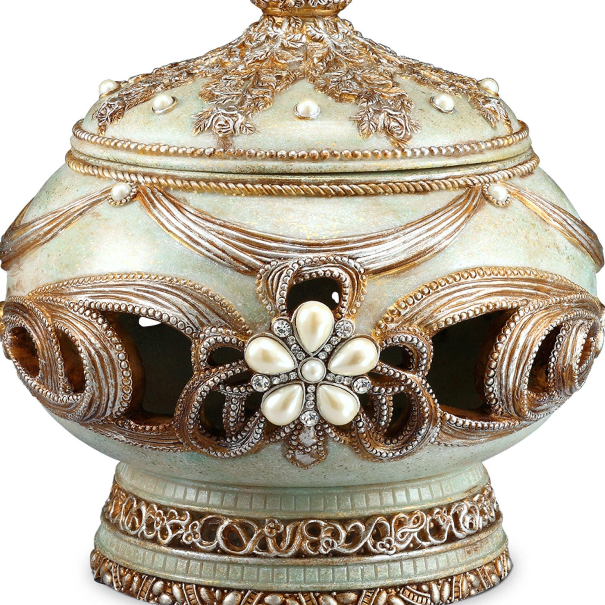 11.5 Inch Tall Decorative Jewelry Box with Multiple Designs & Elegant Accents - Perfect for Jewelry Storage, Gift Giving & Home Décor