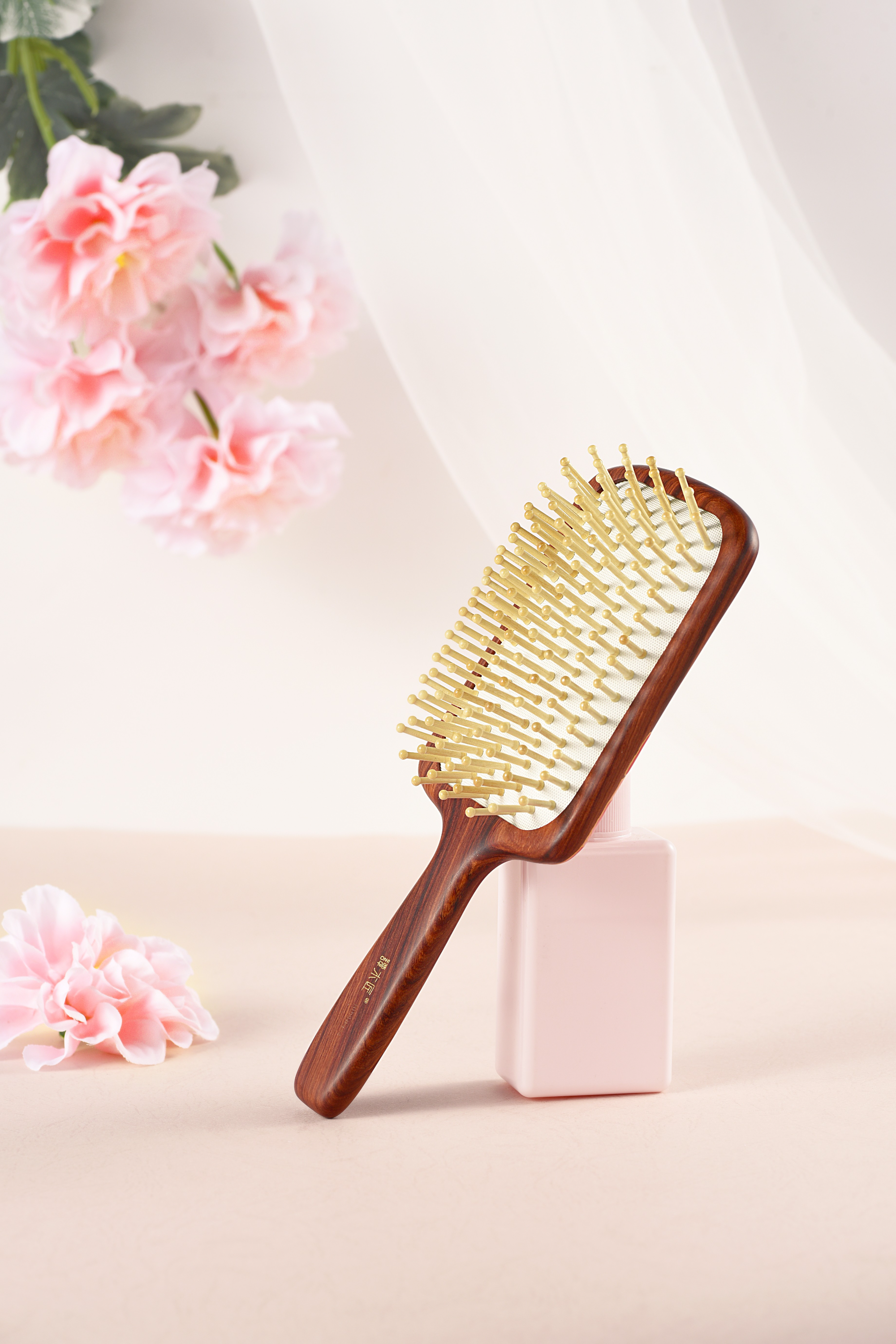 Cercis Flower Paddle Hair Brush for Women - Detangling & Styling Hair Brush for Smooth & Shiny Hair - Perfect for Daily Hair Care & Salon Use