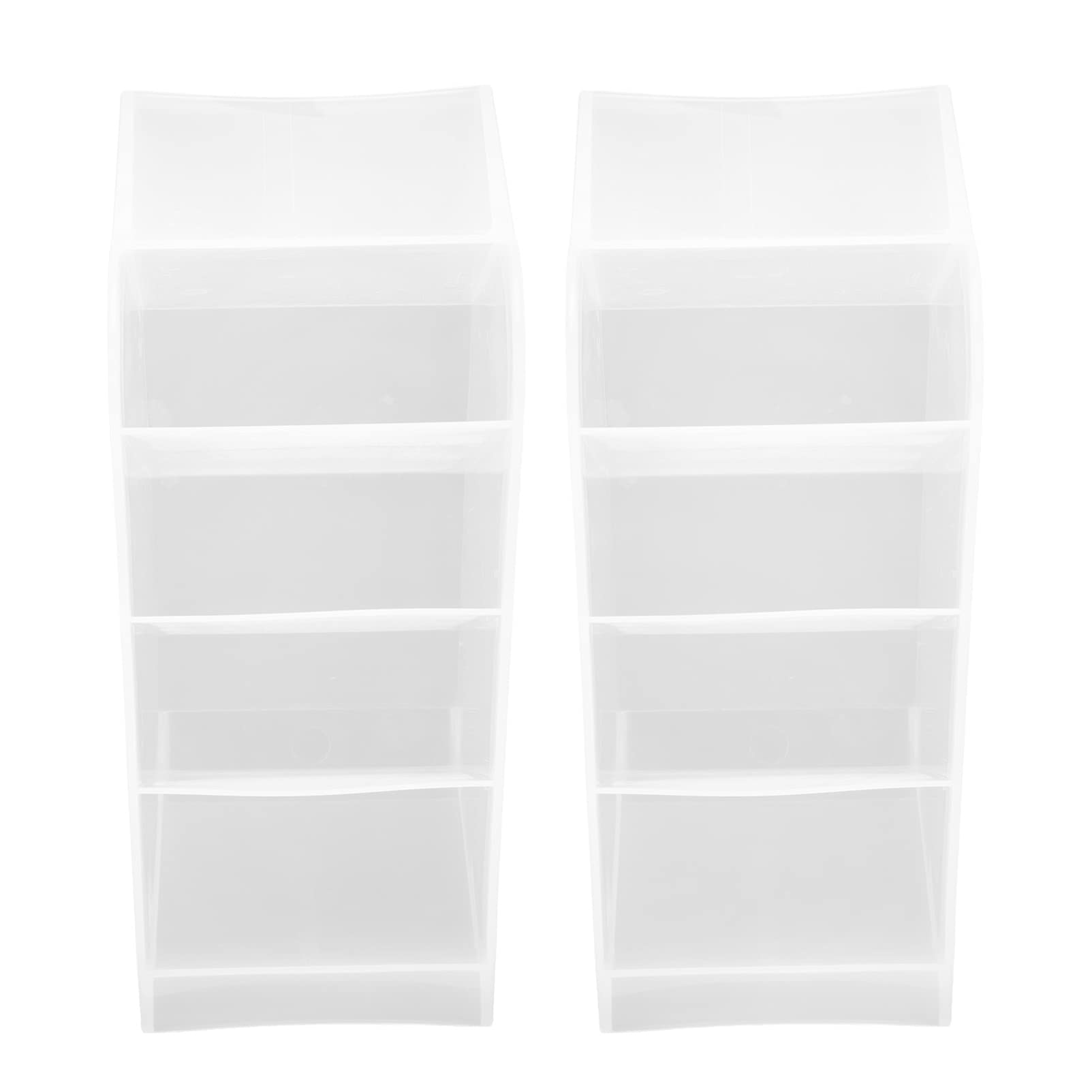 Jojofuny 2-Pack Clear Desk Organizer - Pen Holder, Lipstick Storage & Makeup Organizer for Office, School, Home | Perfect for Workstation, Vanity & Study Desk Organization
