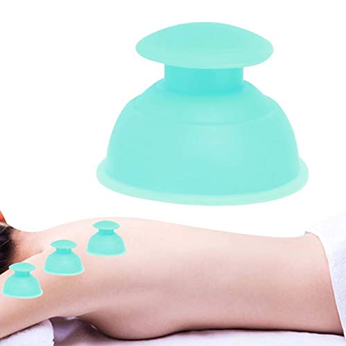 **Green Silicone Cupping Set for Cellulite & Face Massage - Anti-Cellulite Vacuum Therapy Cups for Body & Facial Massage - Perfect for Home Spa, Relaxation & Pain Relief**