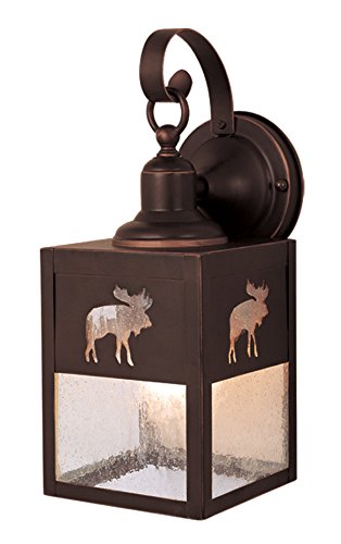 Yellowstone 5 Inch Outdoor Wall Light in Burnished Bronze - Weatherproof Exterior Sconce for Porch, Patio, and Garden Lighting