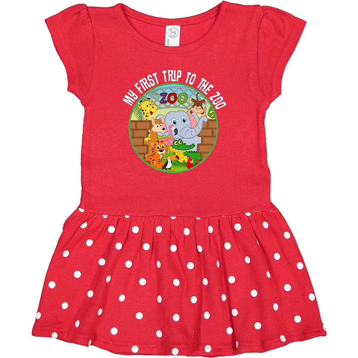 Inktastic 1st Trip to Zoo Animals Baby Dress - Adorable Infant Outfit for Zoo Visits, Birthday Parties & Family Photos