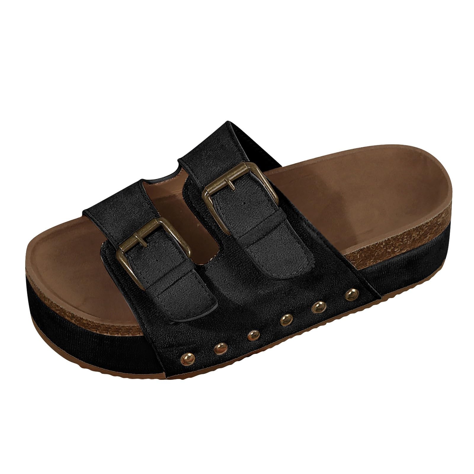 **2024 Women's Summer Sandals with Adjustable Buckles & Arch Support - Platform Casual Sandals for Walking, Beach, Travel & Outdoor Activities**