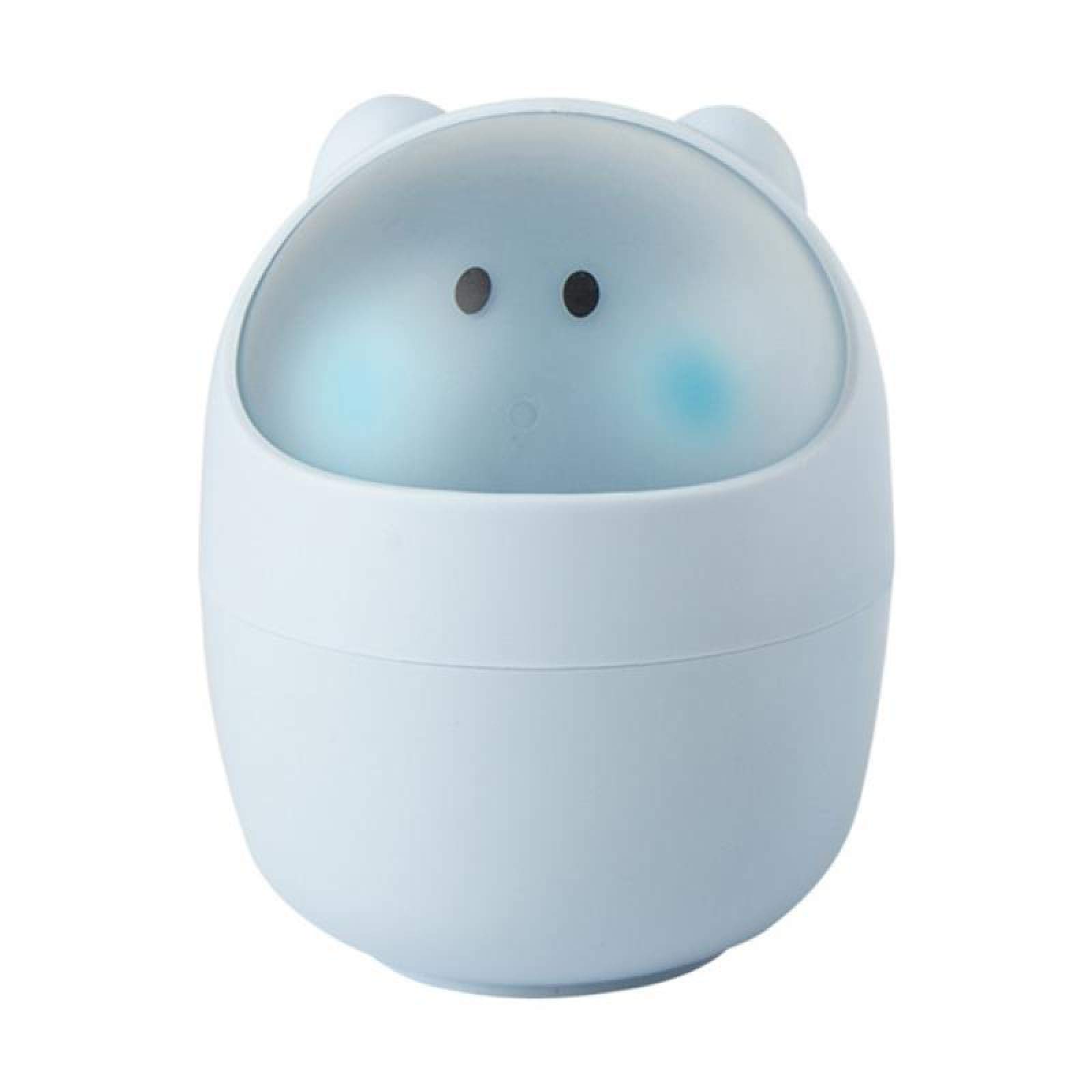 DNAEGH Mini Waste Bin - Small Desktop Garbage Can for Home, Office & Bathroom | Compact Trash Container with Lid | Perfect for Desks, Nightstands & Small Spaces (Blue)