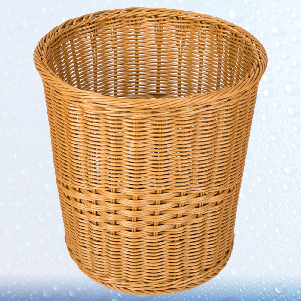 DOITOOL Round Rattan Laundry Basket - 12