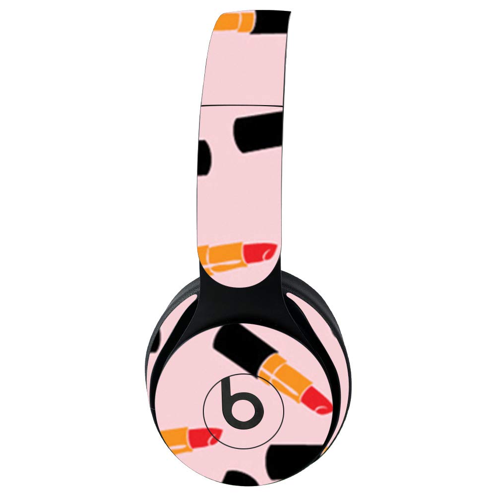 MightySkins Vinyl Decal Wrap Cover for Beats Solo Pro Wireless Headphones - Lipstick Pattern | Protective, Durable Skin | Easy to Apply & Remove | Made in USA | Perfect for Personalization, Gift Giving & Headphone Protection