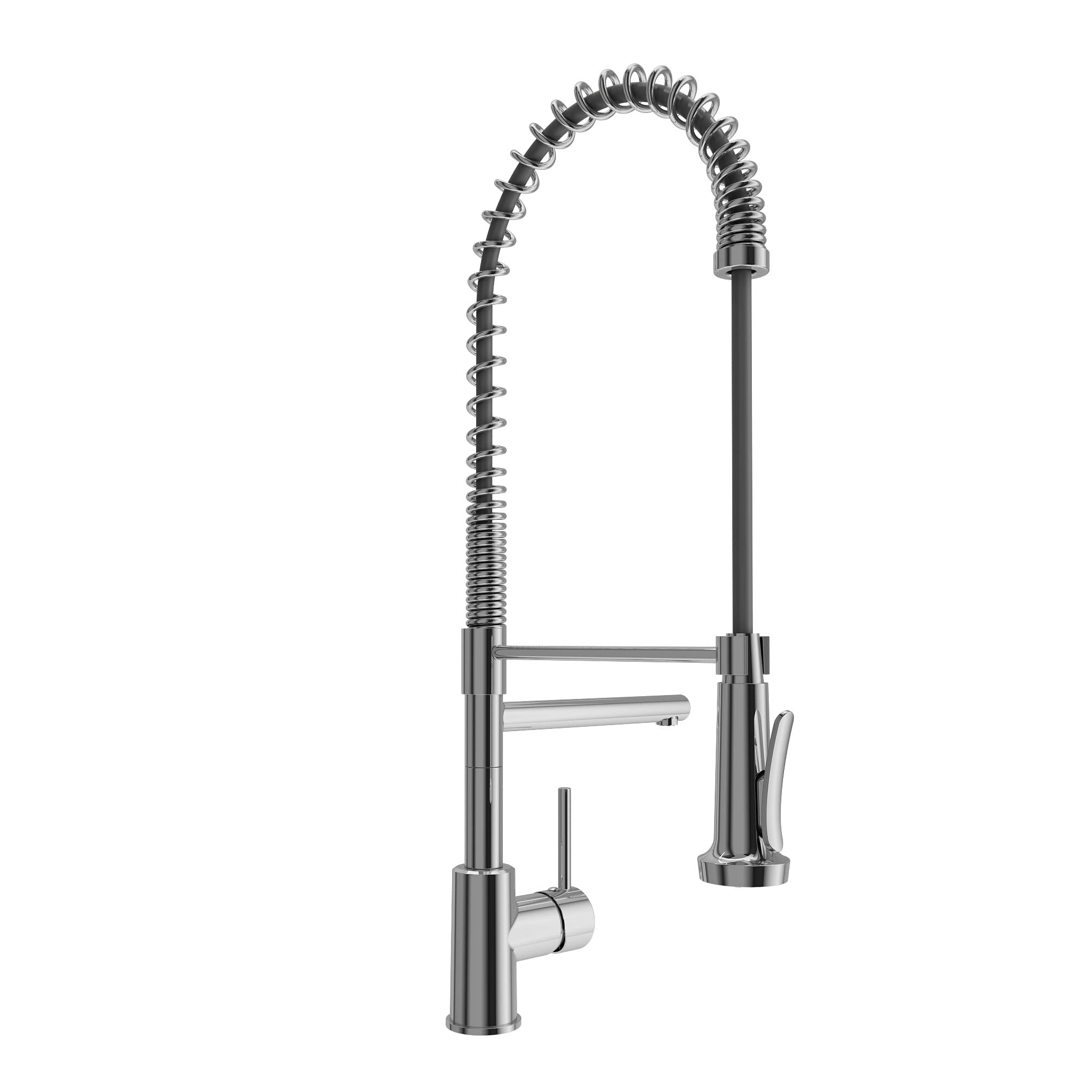 BOCCHI Campino Uno 33-inch Concrete Gray Dual Mount Granite Composite Single Bowl Kitchen Sink with Accessories & Chrome Faucet - Perfect for Modern Farmhouse & Contemporary Kitchen Remodels