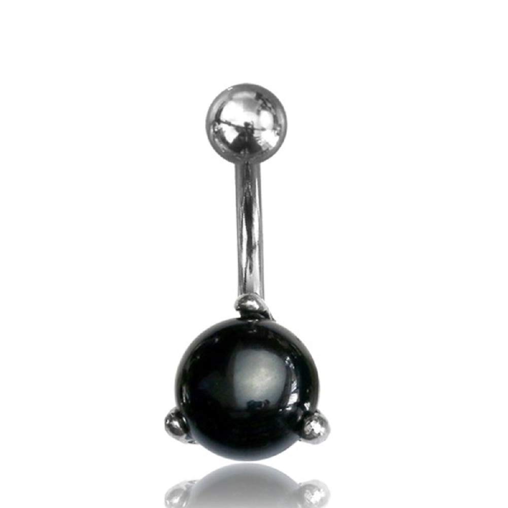 Women's Crystal Belly Button Rings - Surgical Steel Navel Piercing Jewelry for Daily Wear