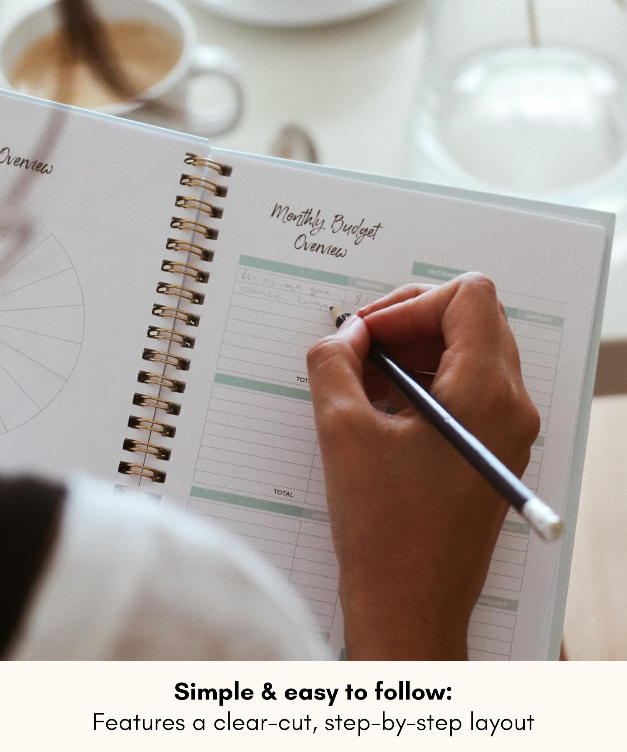 Lamare 12-Month Budget Planner & Bill Organizer - Financial Expense Tracker Notebook for Income, Debt & Business Expenses | Monthly Money Management for Personal Finance & Small Business