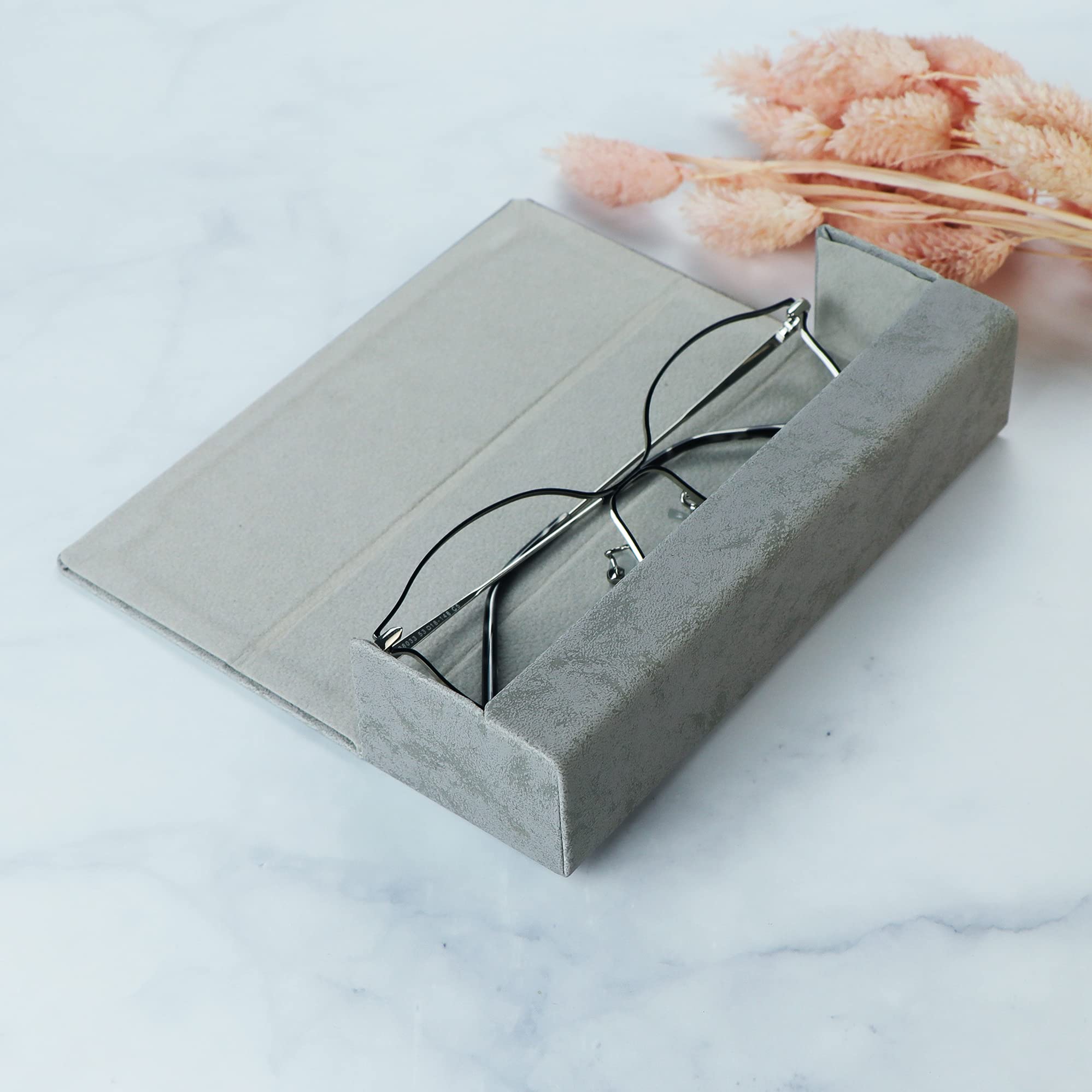 Premium Hard Shell Eyeglass Case - Durable PU Leather Sunglass Holder for Women & Men | Lightweight, Portable & Stylish | Perfect for Travel, Work & Everyday Use