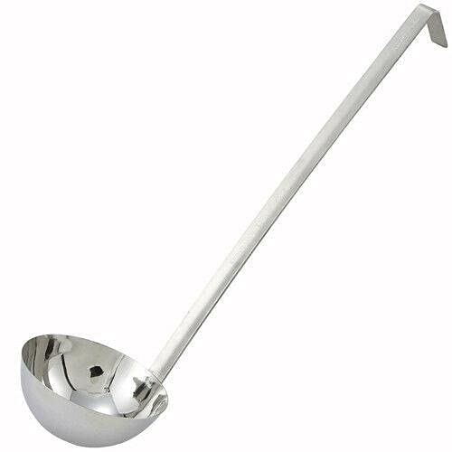 Premium Stainless Steel Ladle Set - Durable Cooking Spoon for Soup, Pasta & Sauce - Wooden Handle Kitchen Utensils - Ideal for Home Chefs, Restaurants & Camping Cooking
