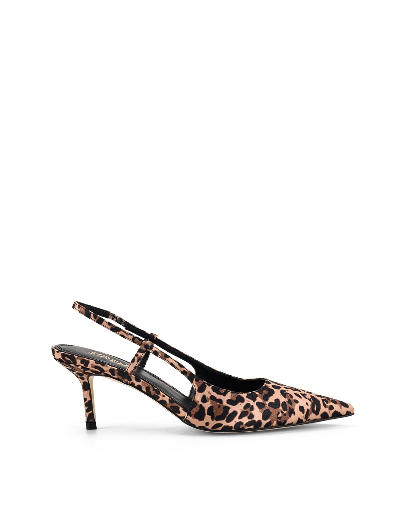 Yohana Women's Heeled Slingback Sandals - Leopard Print Satin Dress Shoes for Party, Wedding & Evening Events