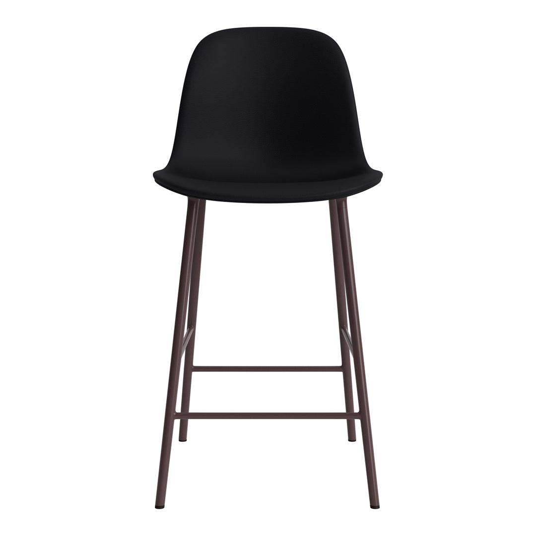 Premium Fully Upholstered Form Counter Chair - Stylish Bar Stool for Kitchen Island, Breakfast Nook & Home Bar Seating