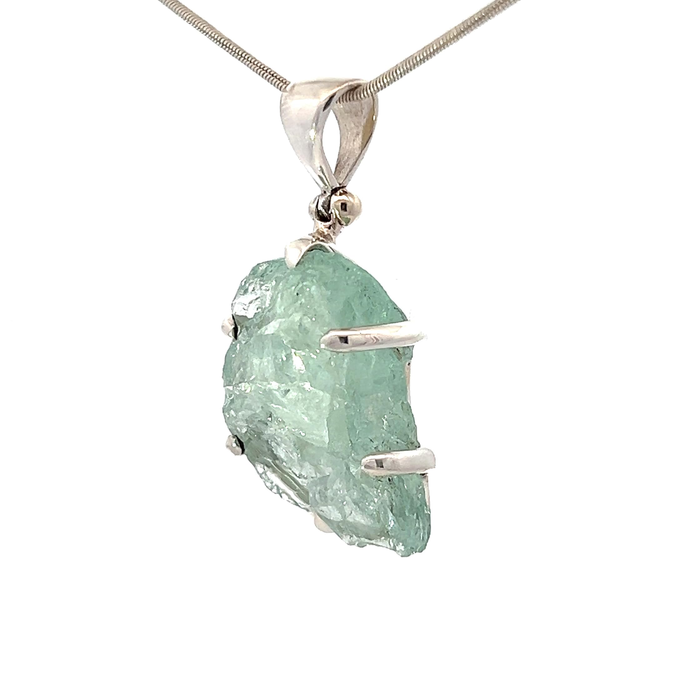 Stunning Aquamarine Crystal Pendant Necklace - Elegant Gemstone Jewelry for Women | Perfect for Weddings, Anniversaries & Everyday Wear