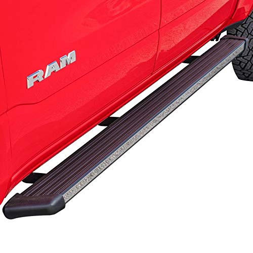 Ionic 61 Series Brite Running Boards for 2009-2013 Dodge Ram Crew Cab - Heavy Duty Nerf Bars with Anti-Slip Surface - Perfect for Off-Roading, Truck Access & Easy Entry/Exit