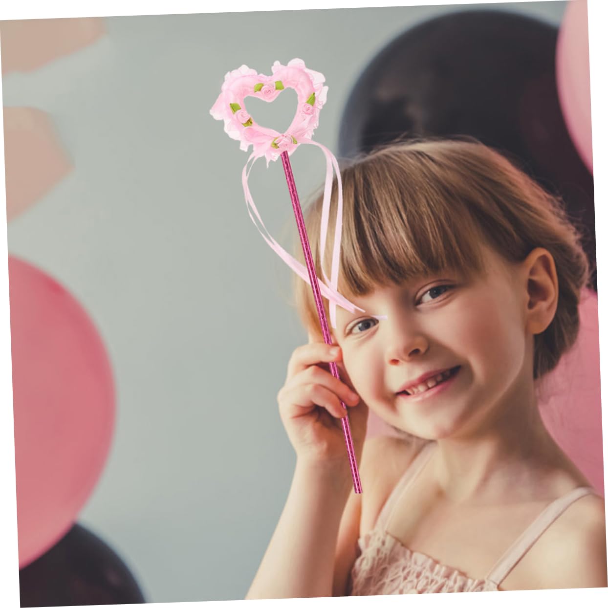 TOYANDONA 2-Piece Fairy Costume Set for Kids - Sparkly Heart-Shaped Dress Up Clothes & Party Decorations | Perfect for Dress-Up Play, Birthday Parties, and Themed Events