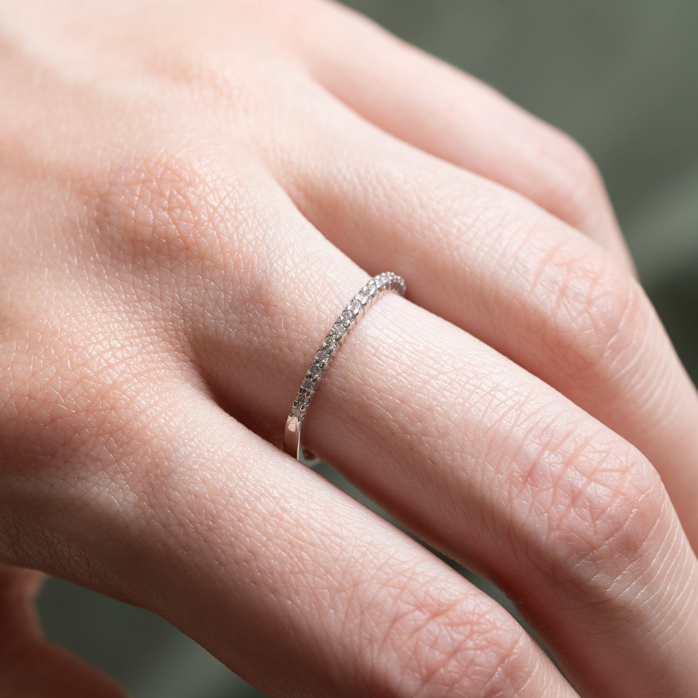Semi Eternity Diamond Wedding Band Ring - 0.15 Carat Total Weight (ctw) | Size 7.25 | Perfect for Anniversary, Engagement & Everyday Elegance