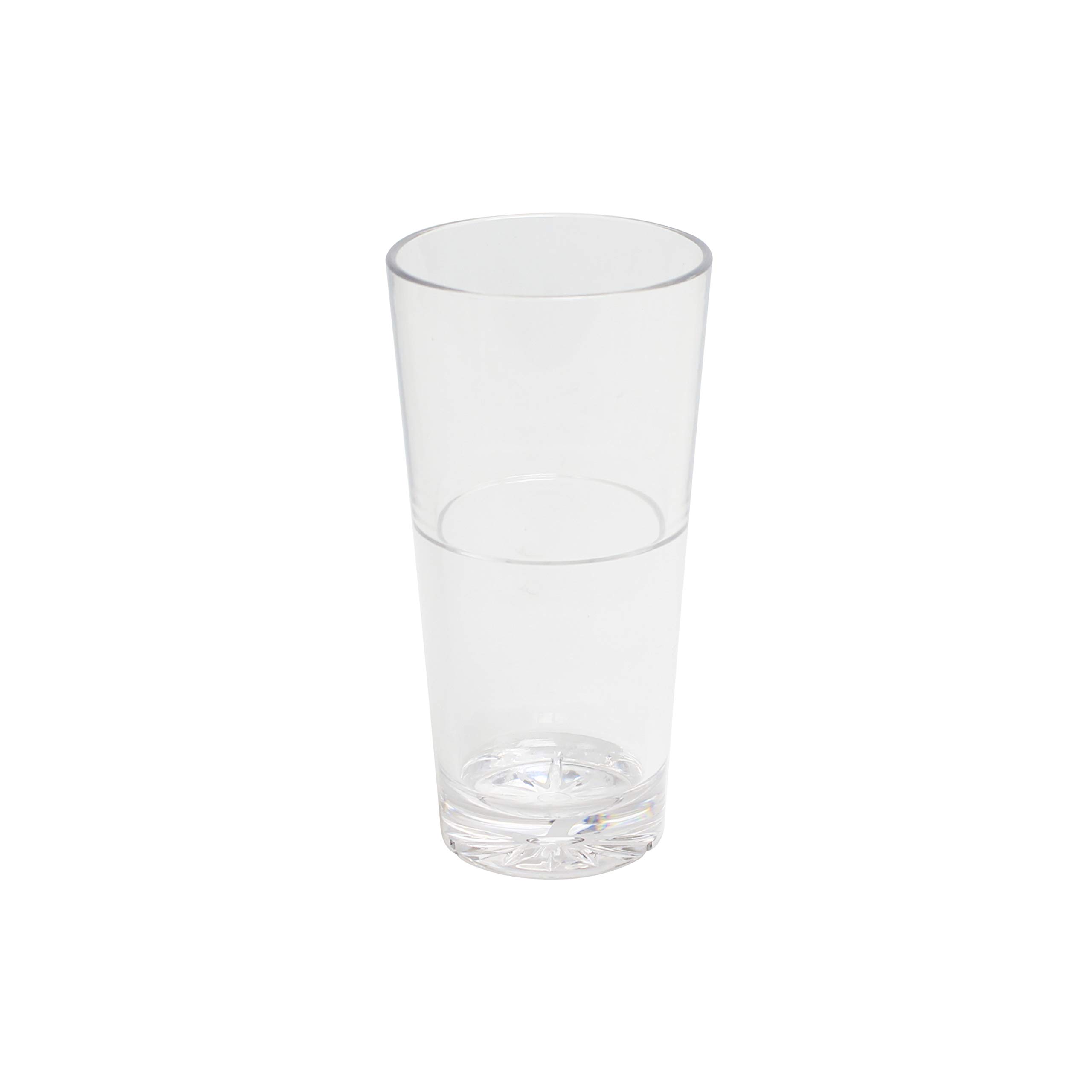 12 oz Stackable Starburst Tumbler - BPA-Free Polycarbonate Clear Drinking Cup - Perfect for Coffee, Tea, Smoothies & Office/Home Use