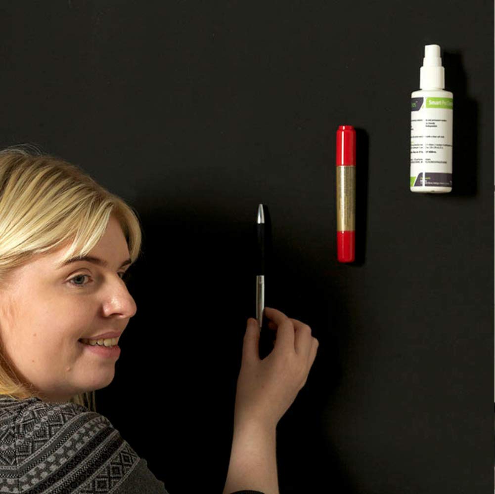 SmarterSurfaces Super Magnetic Paint - 84.5oz Black Magnetic Primer for Walls (Covers 65ft²) - Create Strong Magnetic Surfaces - Includes 2 Rare Earth Magnets - Perfect for Home Offices, Classrooms & DIY Projects