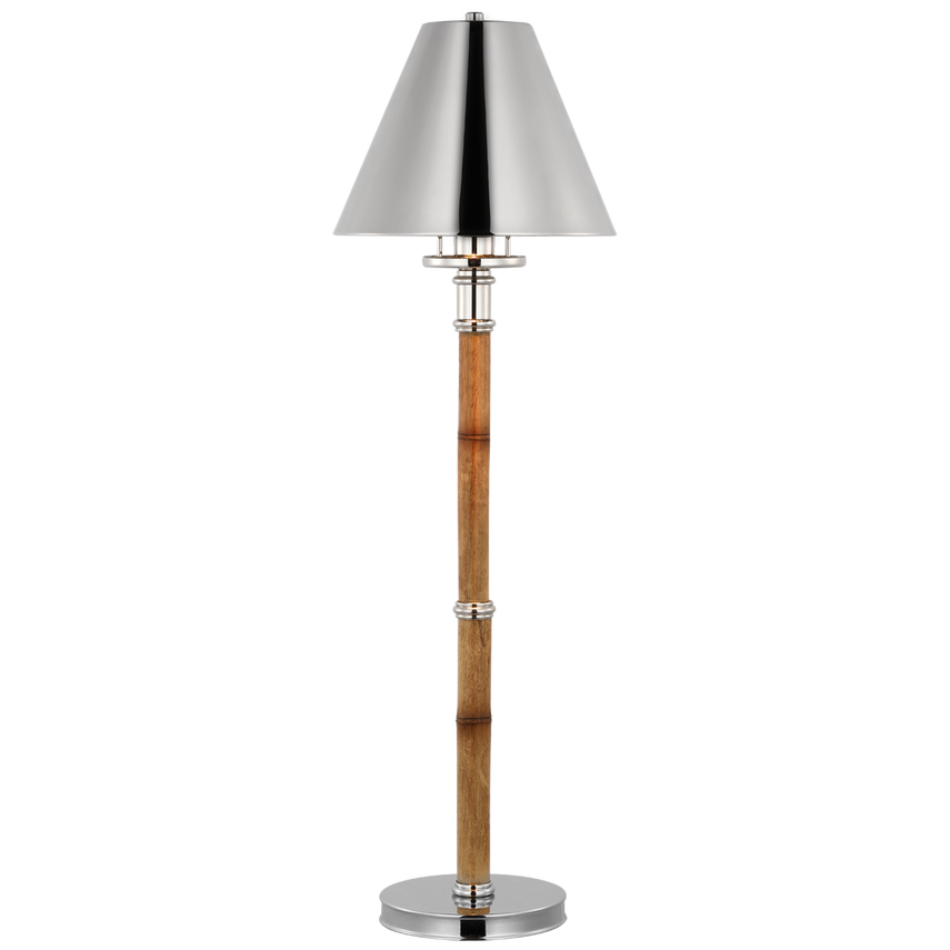 Dalfern Modern Desk Lamp - Adjustable Bamboo & Brass/Nickel Finish LED Light for Home Office, Study, Reading - Perfect for Workspaces, Dorm Rooms & Nightstands