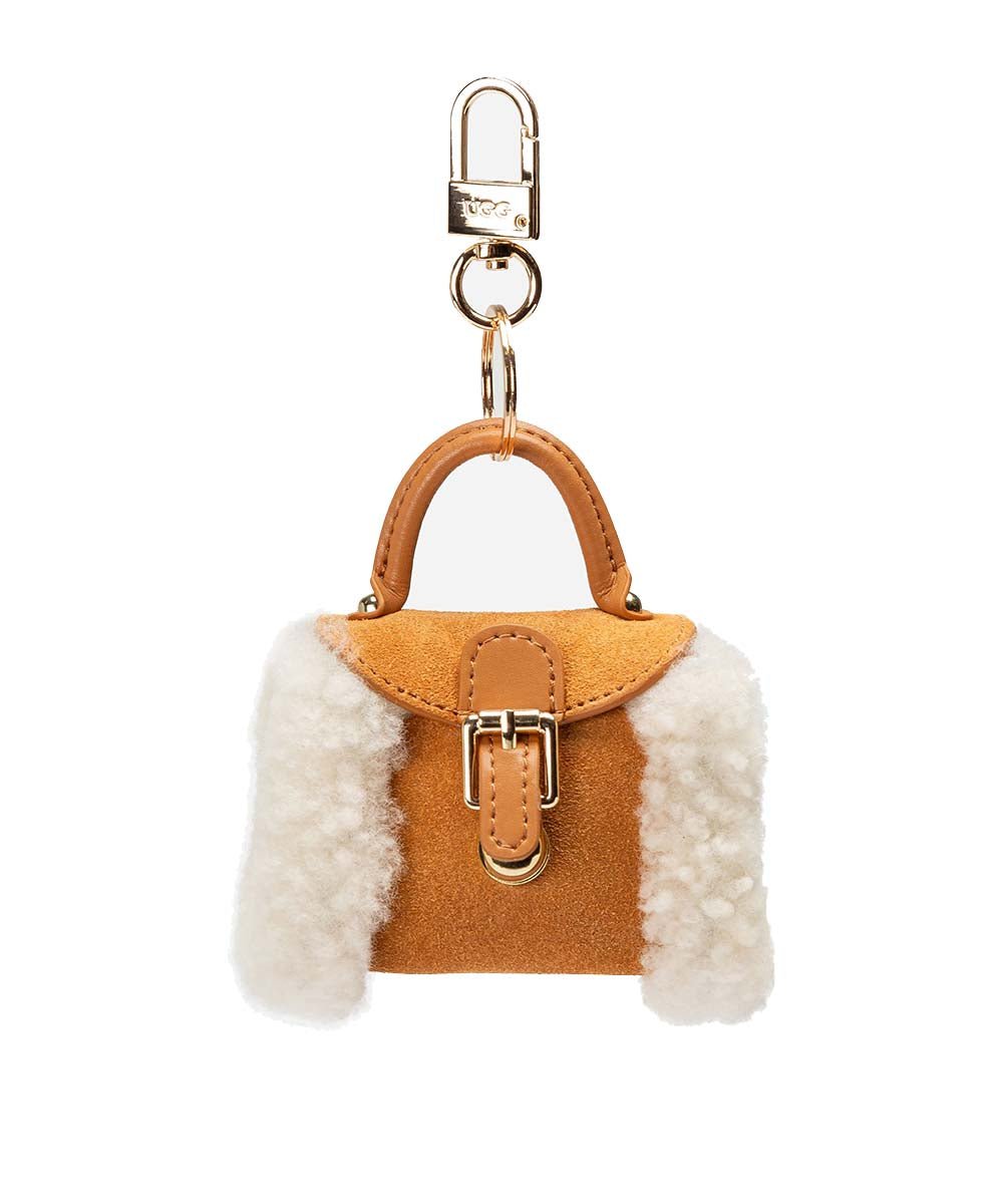 UGG AirPod Case with Keychain - Soft Fleece Pouch for AirPods 1/2/3 & Pro - Perfect for Travel, Gym, and Everyday Use