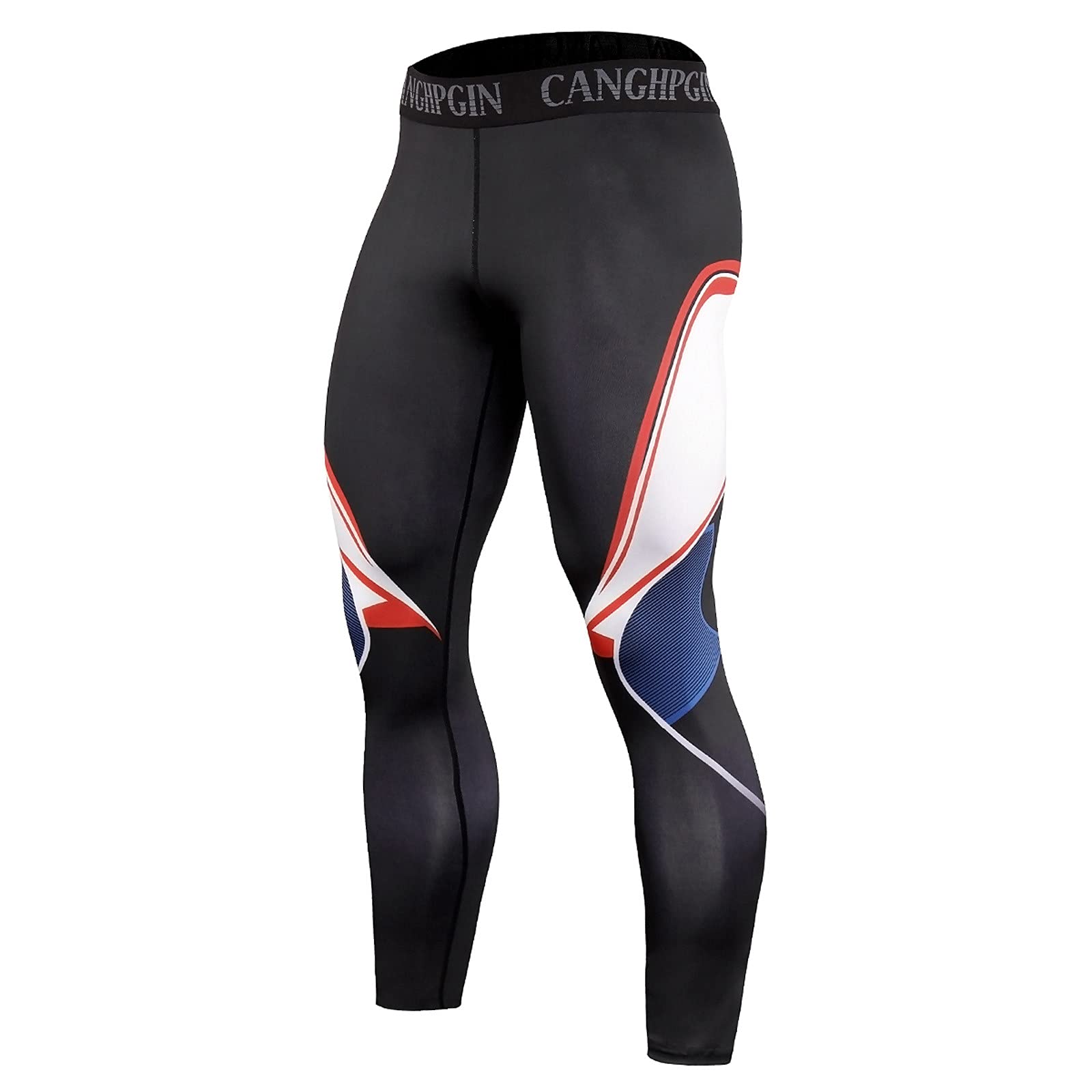 AMZFDC Men's Quick-Dry Running Tights - Breathable Compression Pants & 3/4 Length Leggings for Sports, Gym & Outdoor Activities - Moisture Wicking Workout Pants for Jogging, Yoga & Training