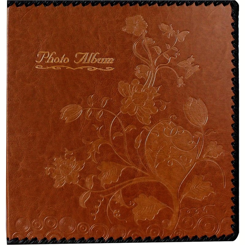 Premium Leather Photo Album Book - Holds 3x5, 4x6, 5x7, 6x8 & 8x10 Pictures - Perfect for Wedding, Family & Travel Memories Preservation
