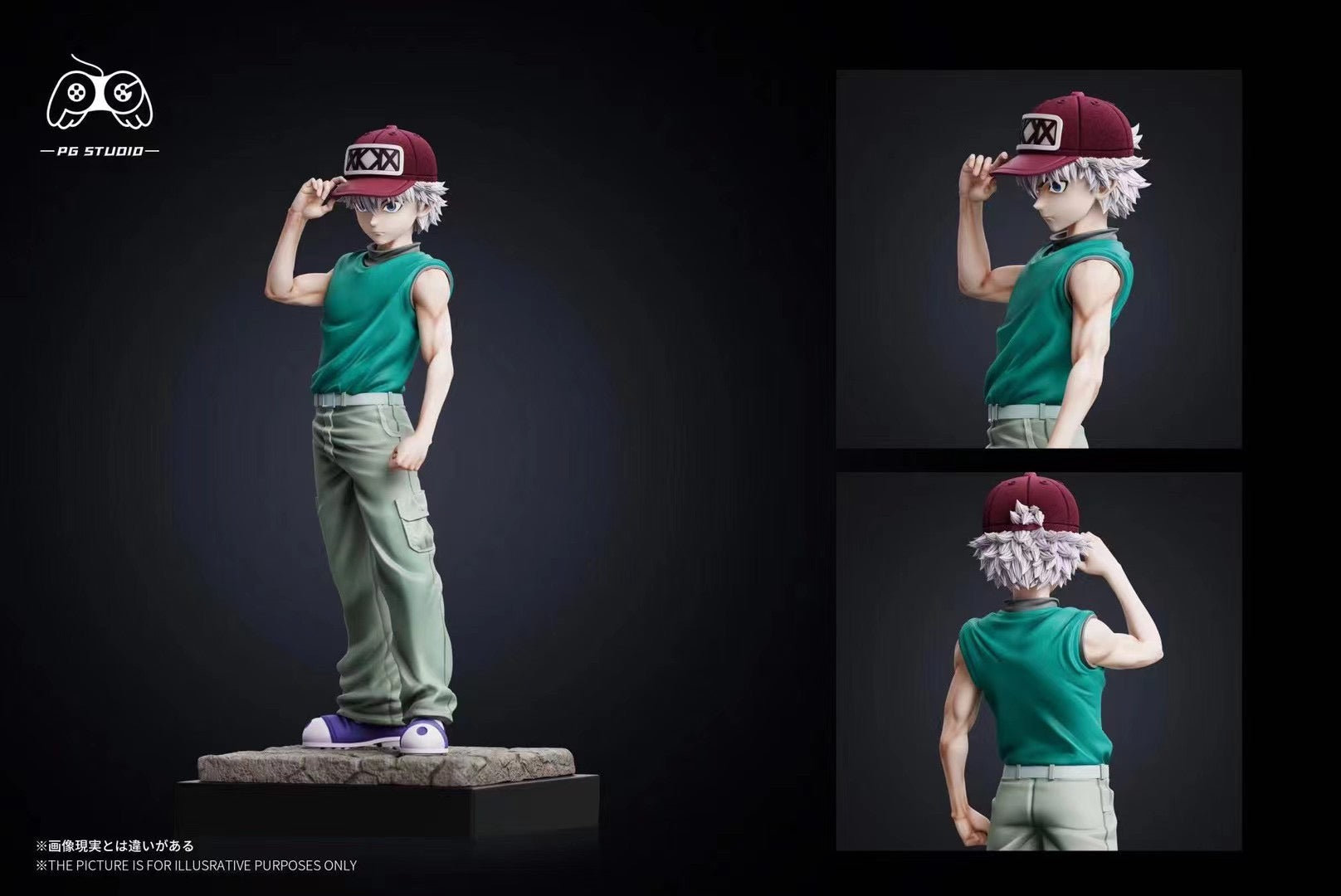 PG Studio Killua Zoldyck Anime Cap - Hunter x Hunter Cosplay Hat for Fans, Casual Wear, and Outdoor Activities