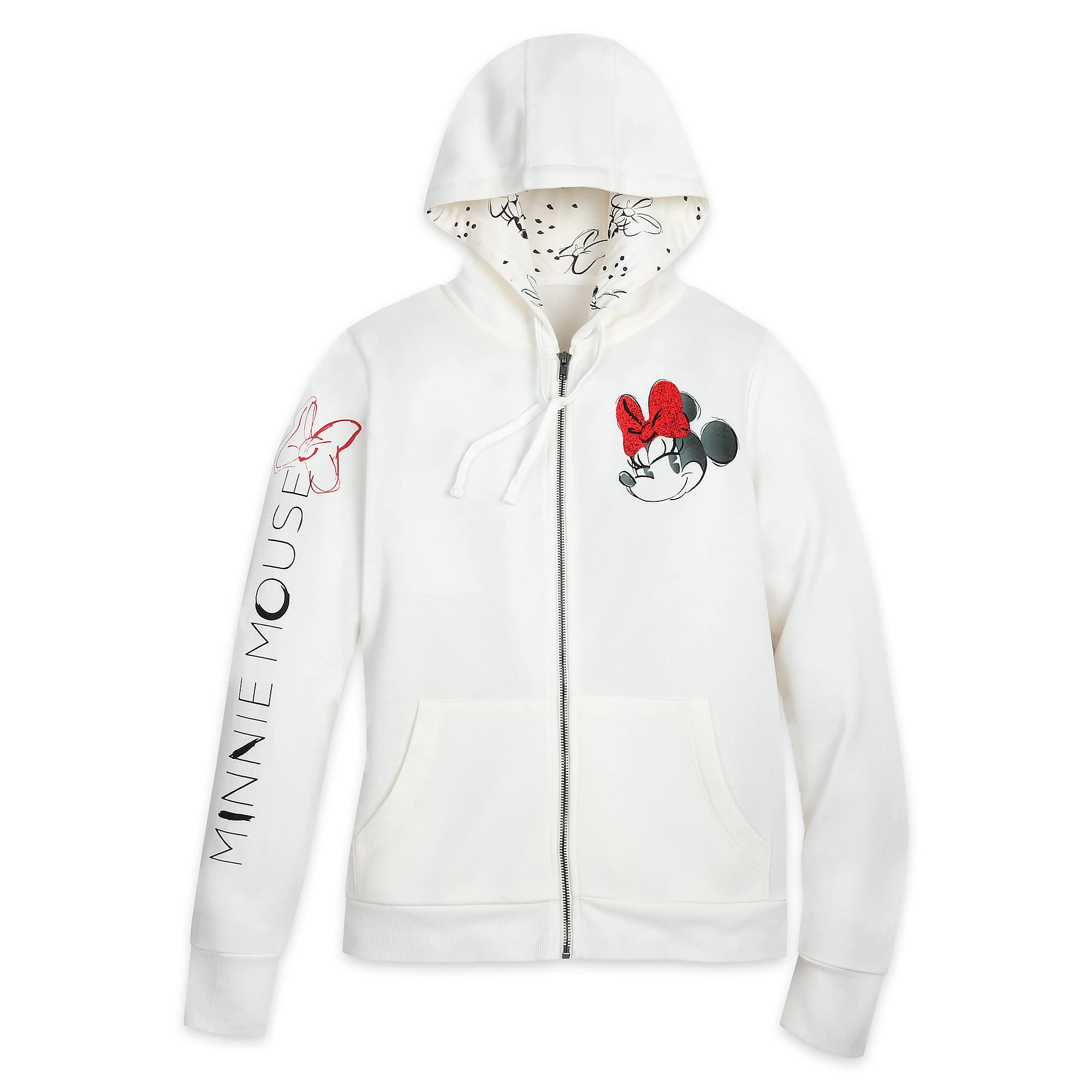 Disney Minnie Mouse Zip Hoodie for Women - Cute & Comfortable Pullover Sweatshirt for Casual Wear, Outings & Gifts