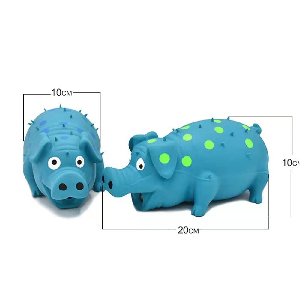 Squeaky Pig Dog Toys 2 Pack - Grunting Oinking Noise Dog Chew Toys for Small, Medium & Large Breeds - Interactive Play for Indoor & Outdoor Fun