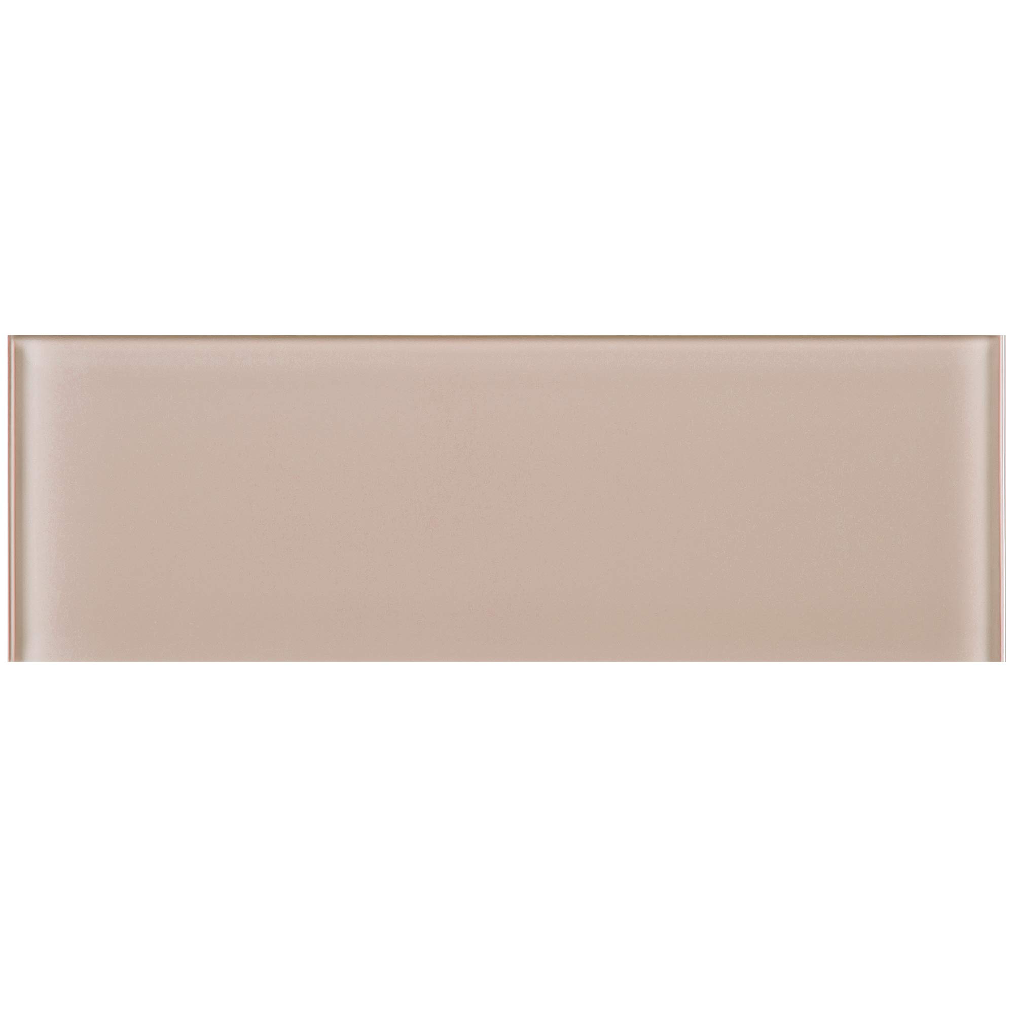 TCSBG-02 4x12 Beige Glass Subway Tile - 10 Square Feet (30 Pieces) - Perfect for Kitchen Backsplash, Bathroom Walls & Shower Surrounds