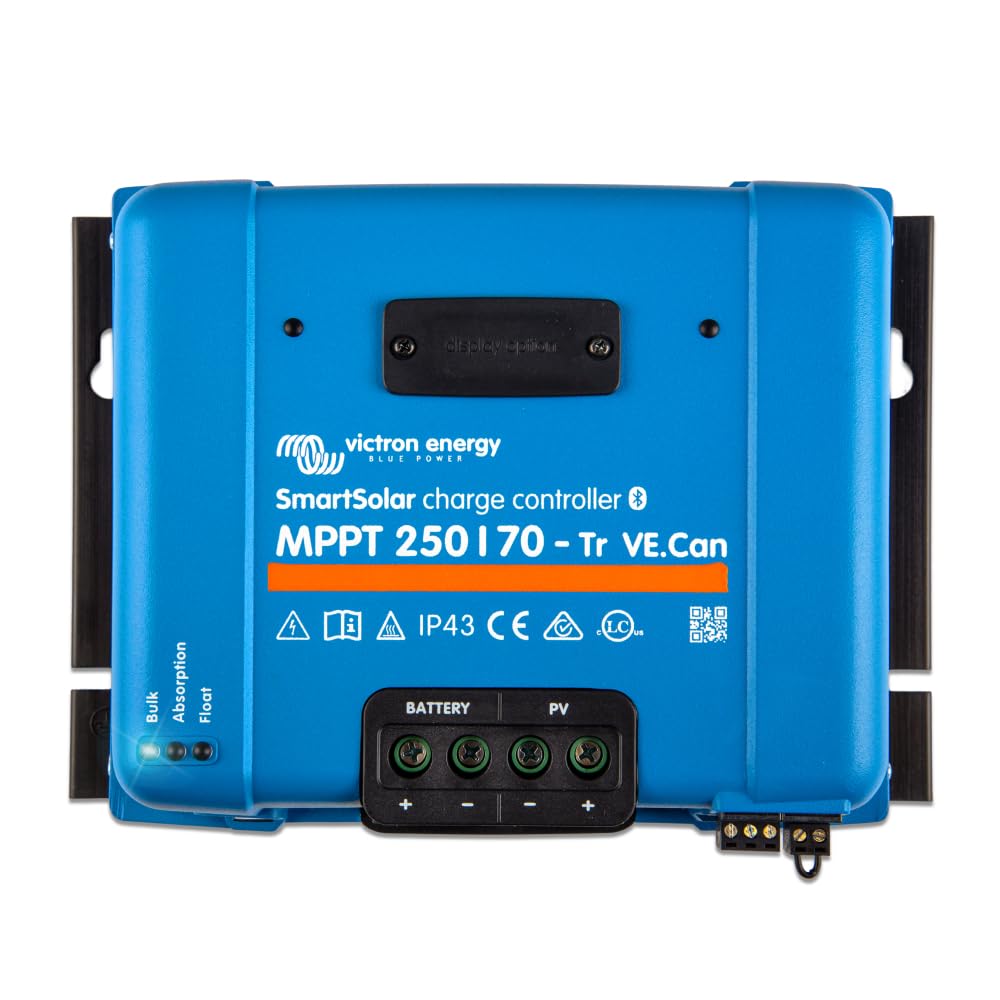 Victron Energy SmartSolar MPPT 250V 70A Solar Charge Controller with Bluetooth - 12/24/36/48V Regulator for RV, Boat, Off-Grid & Home Solar Panel Systems