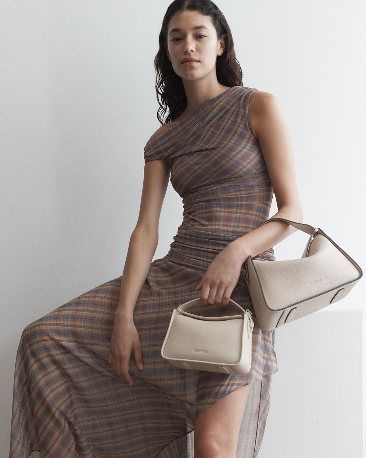 Mini Clementine Crossbody Bag - Oat Pebbled Leather Handbag for Women | Perfect for Everyday Use, Work, and Travel